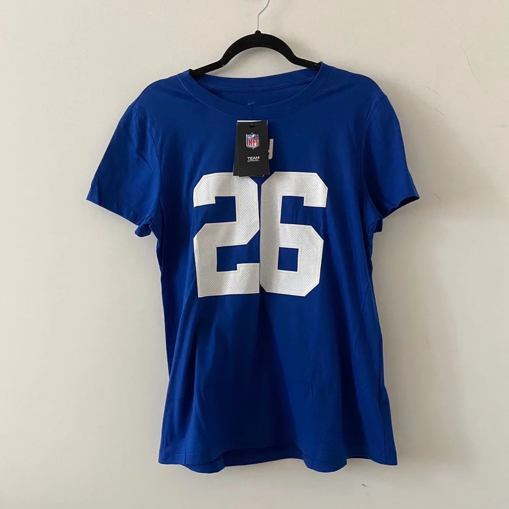 Women’s Nike NFL NY Giants Saquon Barkley #26 Tee Size Large